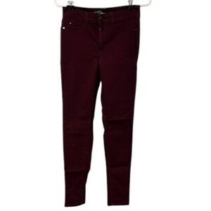 Time and Tru Shaping Skinny Jeans Burgundy Womens Sz 4